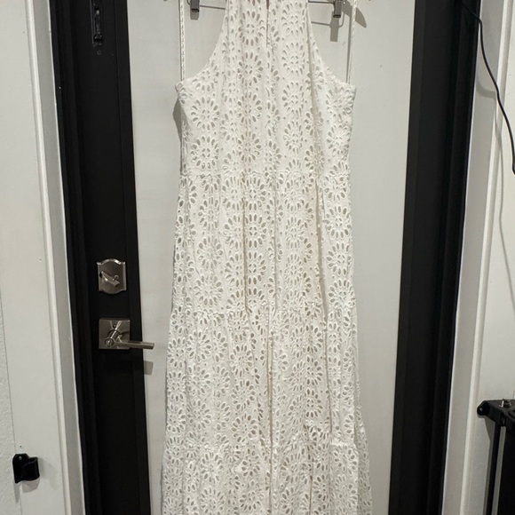 Lilly Pulitzer Beccalyn Eyelet Maxi Dress- Resort White Oversized Pinweel Ray - Picture 4 of 5